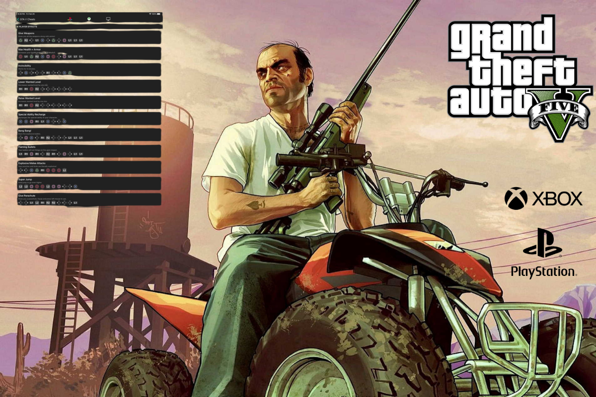 GTA 5 Cheat Codes For Xbox PS4 PS5